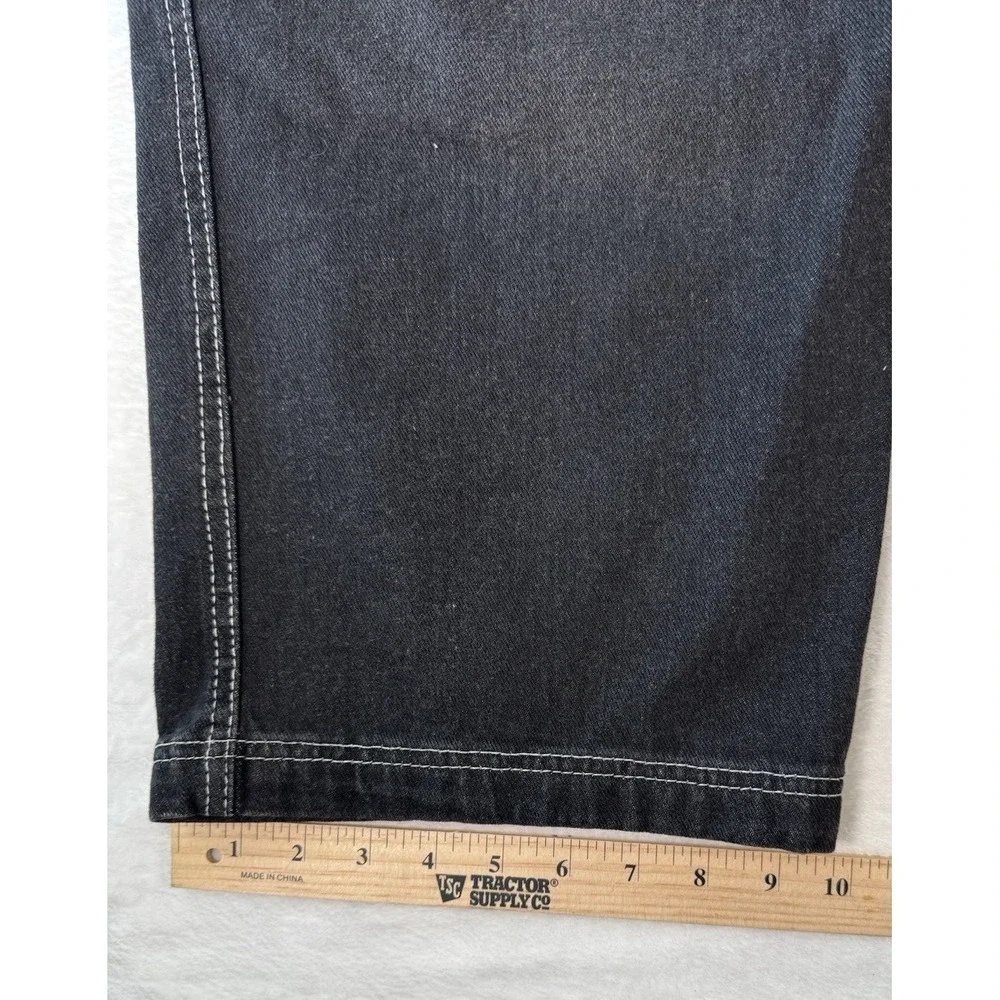 Vintage FUBU Collection Jeans Mens **42** Black Denim Baggy Carpenter‎ Hip Hop